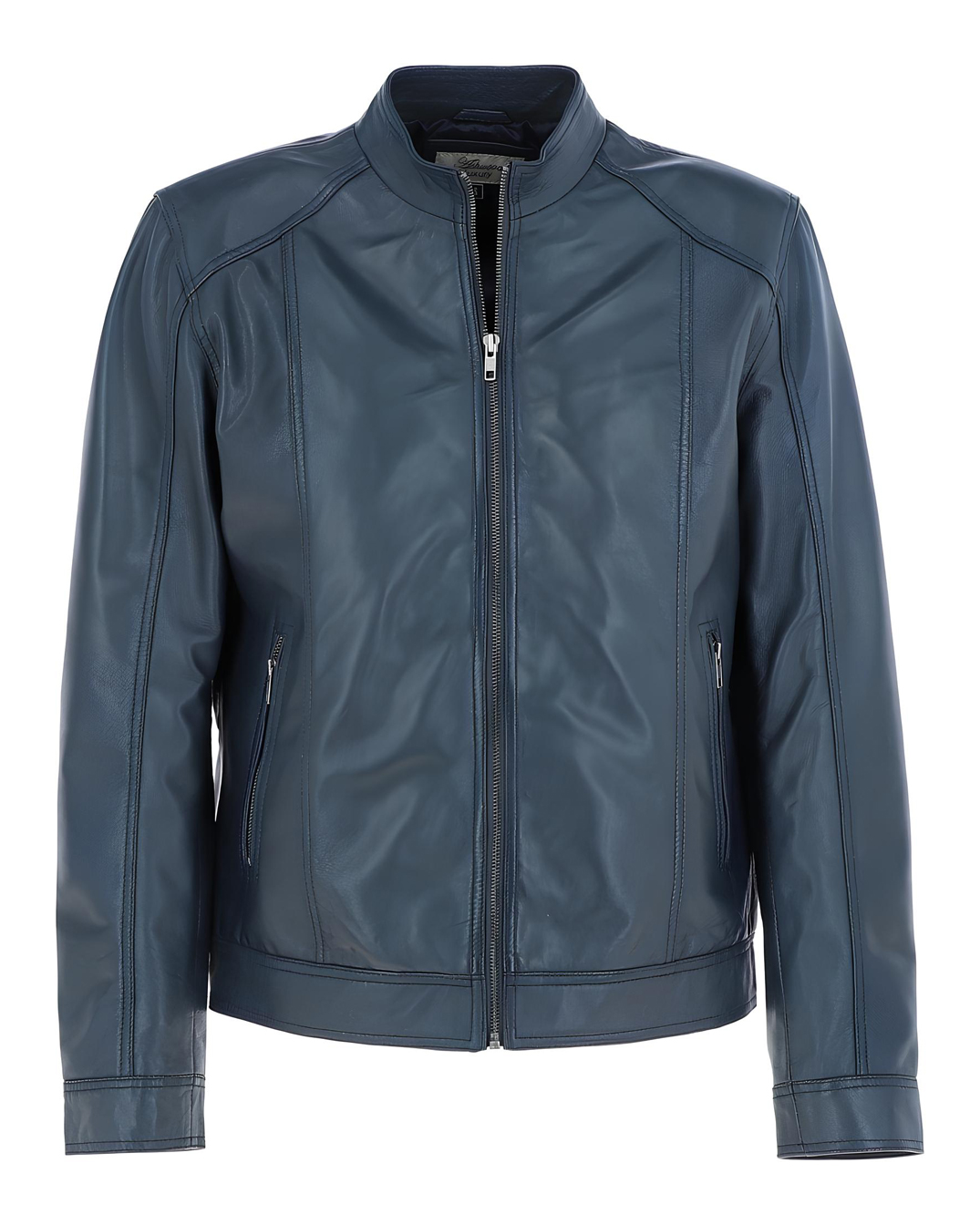 Navy-Leather-Biker-Jacket