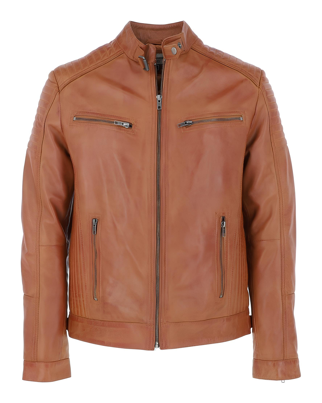 Tan-Leather-Biker-Jacket