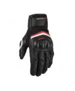 Black racing glove with red accents